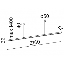 MIXLINE 216 LED 3000K 54° zwieszany czarny struktura 50440-M930-W3-00-12